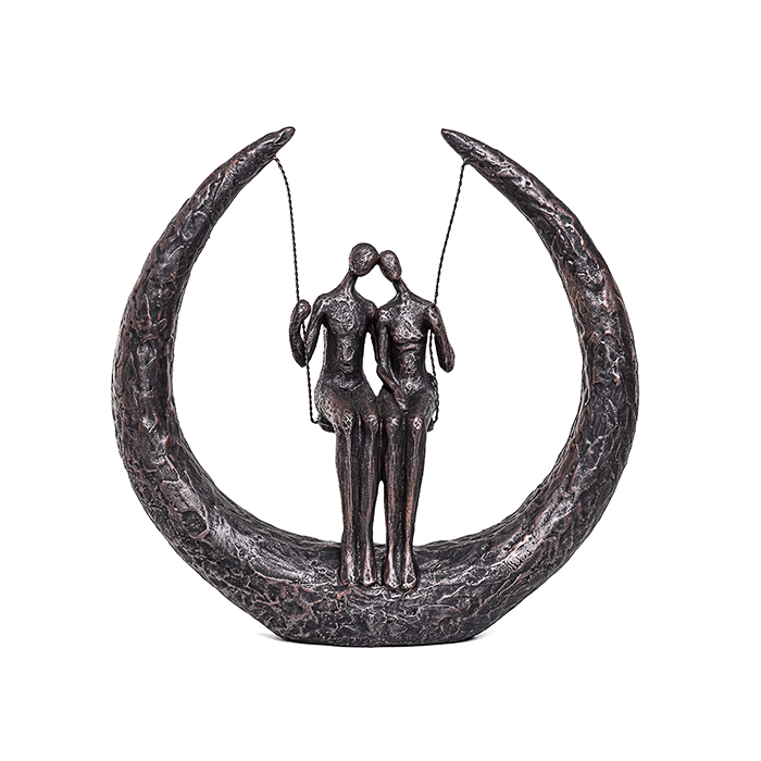 Escultura Casal no Balanço 32x34x9cm