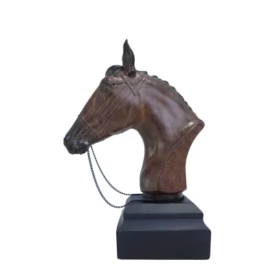 Escultura cabeça de cavalo 35x25x15cm