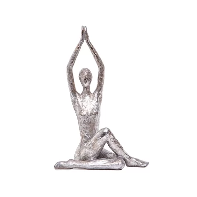 Escultura yoga mãos alto 23x16x8cm