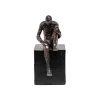Escultura homem sentado refletindo 16x10x8cm