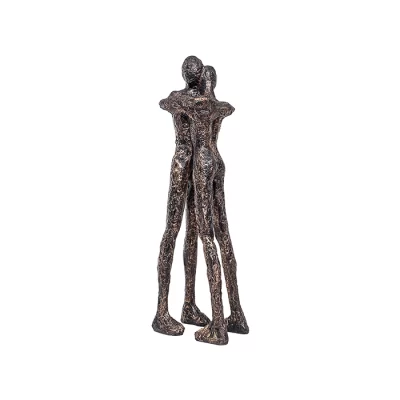 Escultura casal abraçado 50x17x11cm