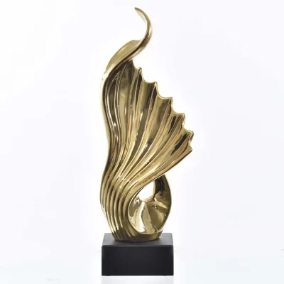 Escultura waves na base 45x15x15cm