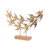 Escultura na Base Pássaros 37x53x11cm