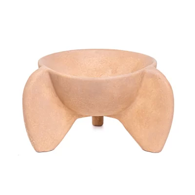 Centro de mesa calice bege 13x27x8cm