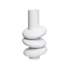 Vaso Espiral Branco Areia 29x15x15cm