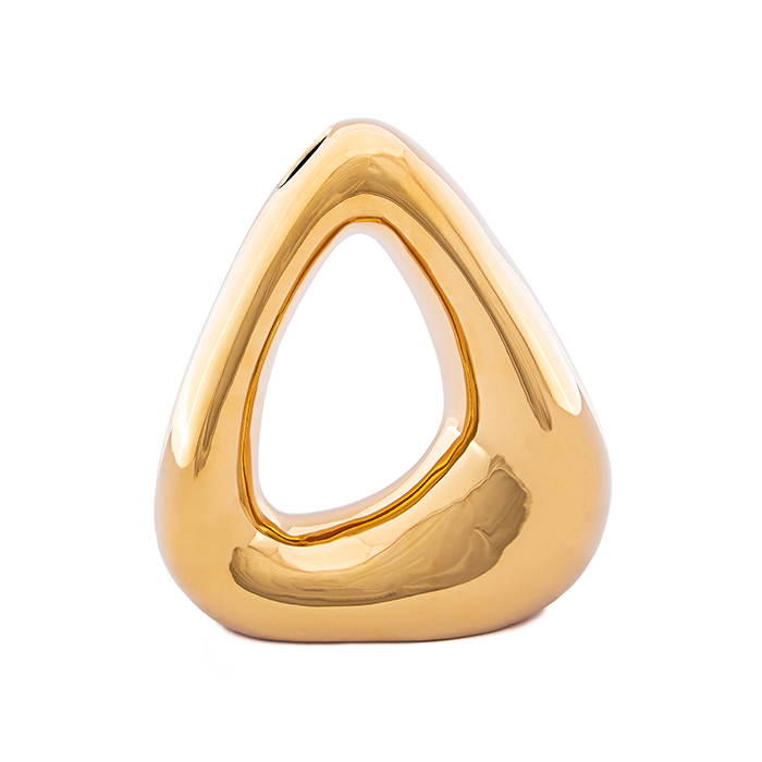 Vaso Delta Dourado 25x24x9cm