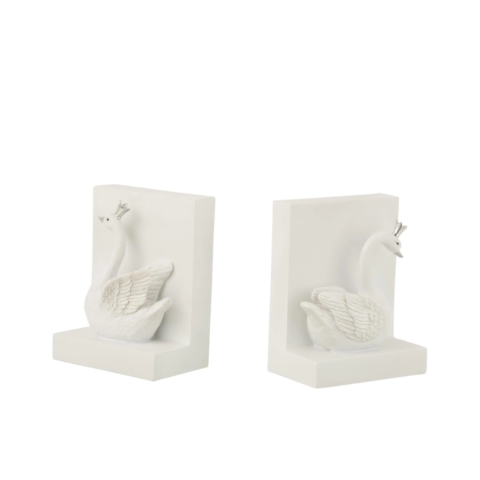 Jogo de porta livros cisne 14x7x11cm