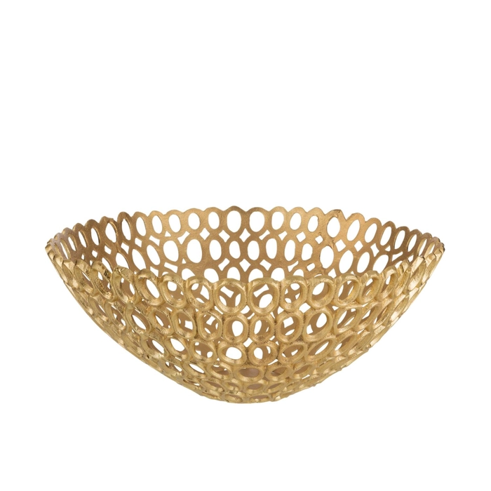 Centro de mesa rings em aluminio 20x50x50cm