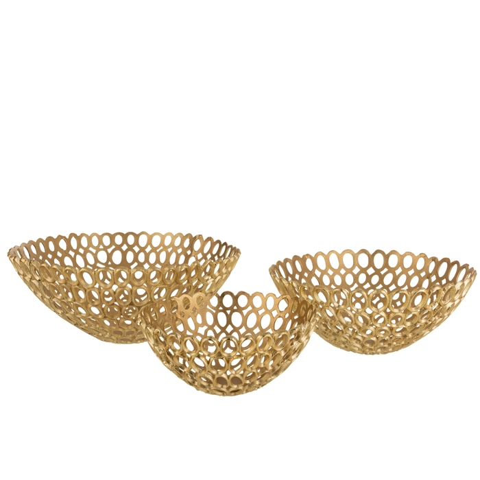 Alternative view of Centro de mesa rings em aluminio 20x50x50cm