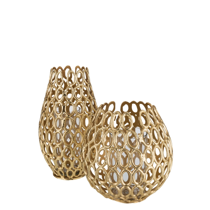 Alternative view of Vaso rings em aluminio 43x24x24cm