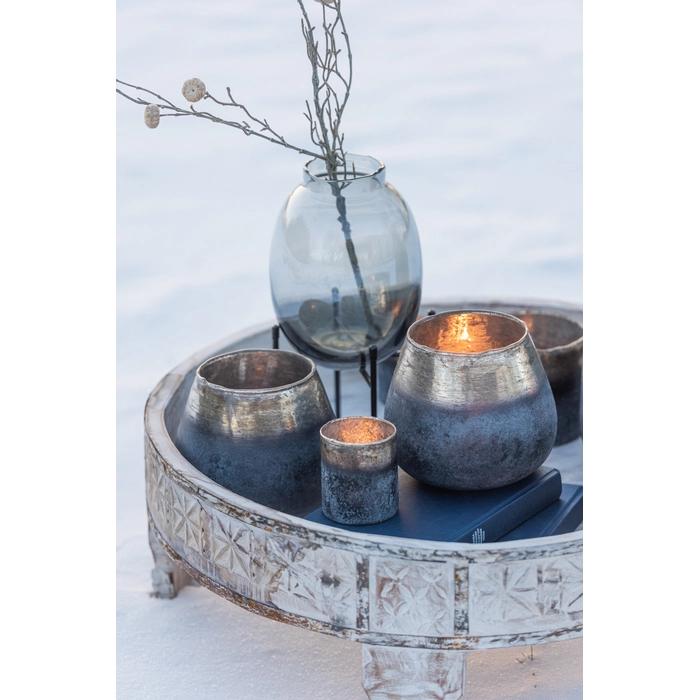 Alternative view of Vaso bord fume com suporte 25x16x16cm