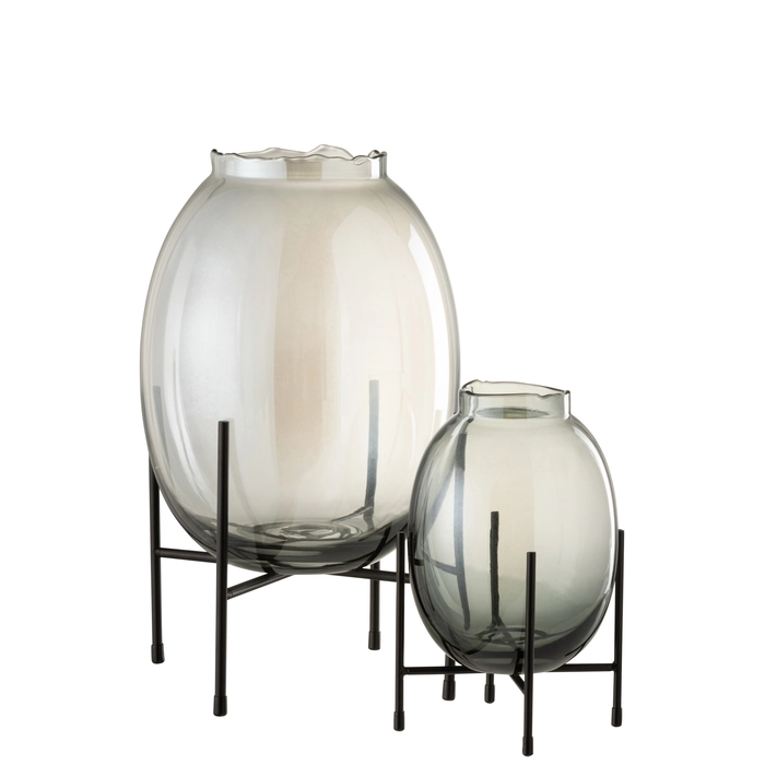 Alternative view of Vaso bord fume com suporte 40x26x26cm