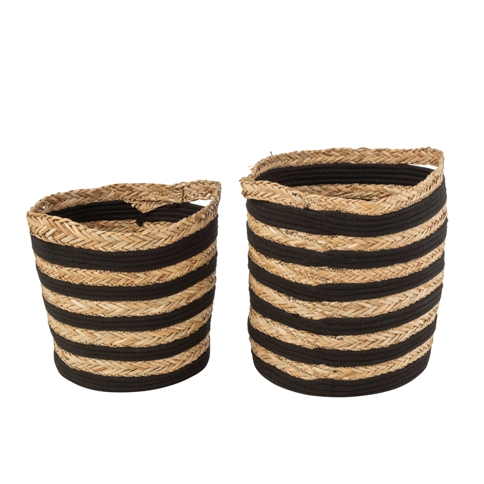 Alternative view of Jogo de 2 cestas em fibra 37x46x37cm