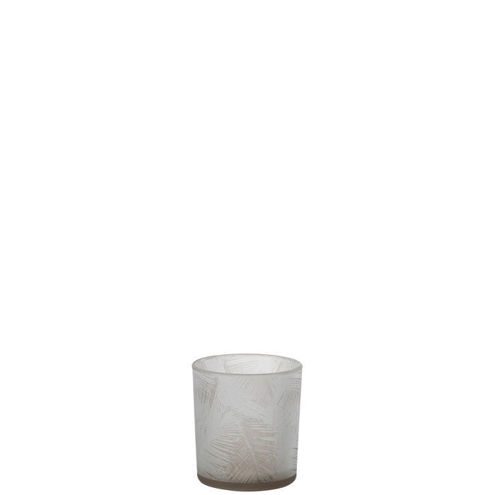 Castical folhas em vidro 8x7x7cm