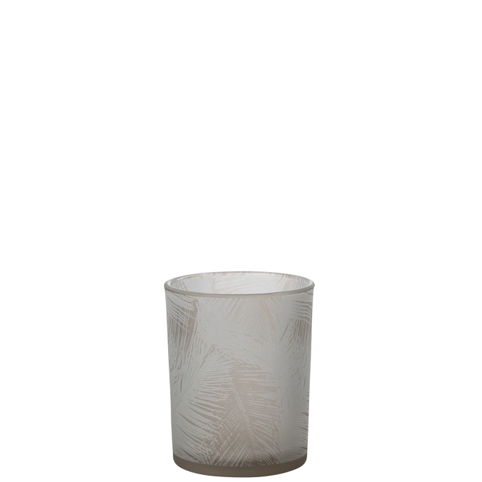 Castical folhas em vidro 13x10x10cm