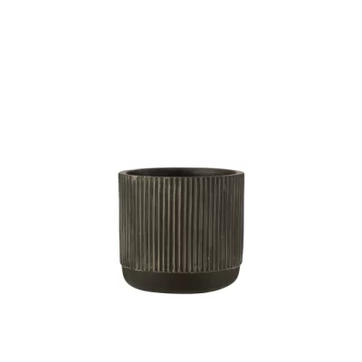 Cachepot line preto 13x14x14cm