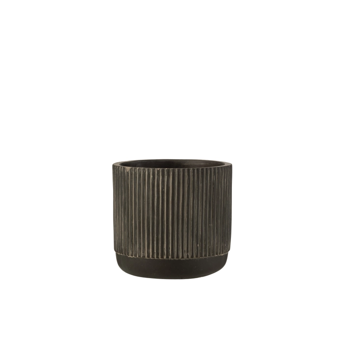 Cachepot line preto 13x14x14cm
