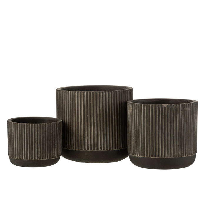 Alternative view of Cachepot line preto 13x14x14cm