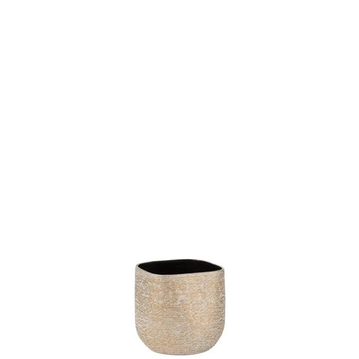 Cachepot audrey champagne 19x19x19cm