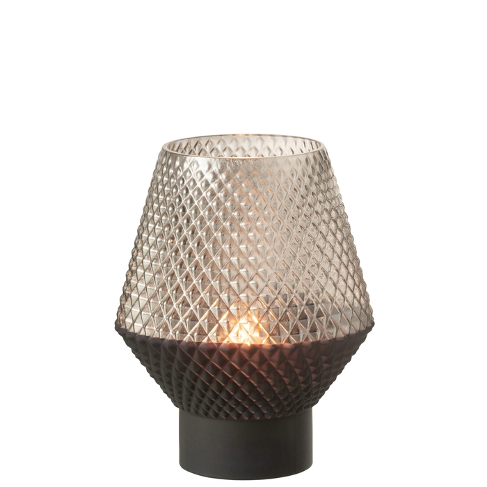 Alternative view of Vaso patt em vidro 22x17x17cm