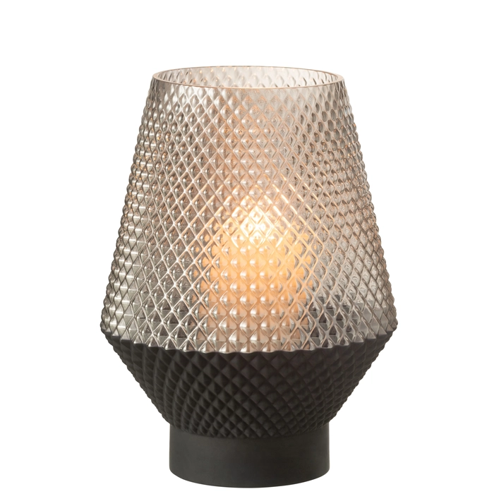 Alternative view of Vaso patt em vidro 26x19x19cm