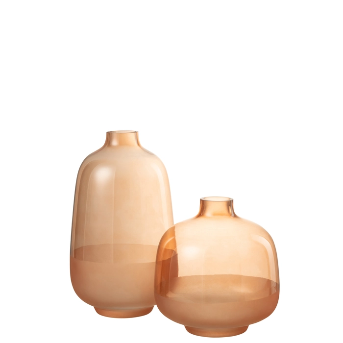 Alternative view of Vaso hany pessego em vidro 18x18x18cm