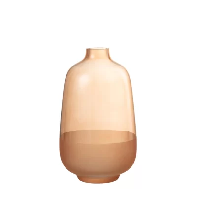 Vaso hany pessego em vidro 27x15x15cm