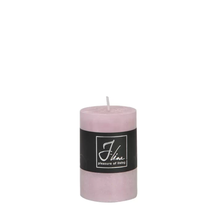 Vela cilíndrica rosa - 18h 8x5x5cm