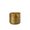 Vaso mirror dourado em vidro 14x14x14cm