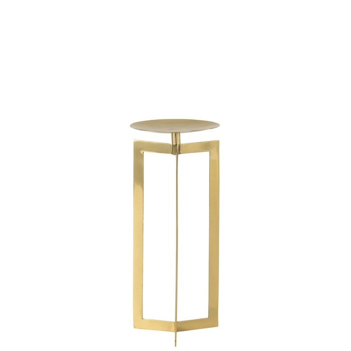 Castical holder em inox dourado 39x17x17cm