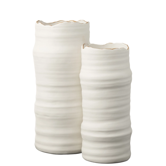 Alternative view of Vaso lines em porcelana 32x15x15cm
