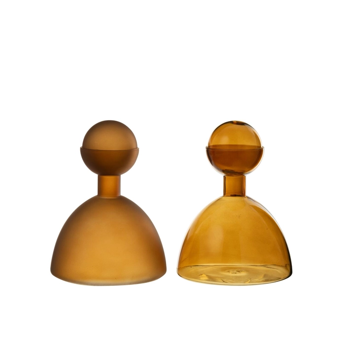 Garrafa com tampa ambar 1l 20x15x15cm