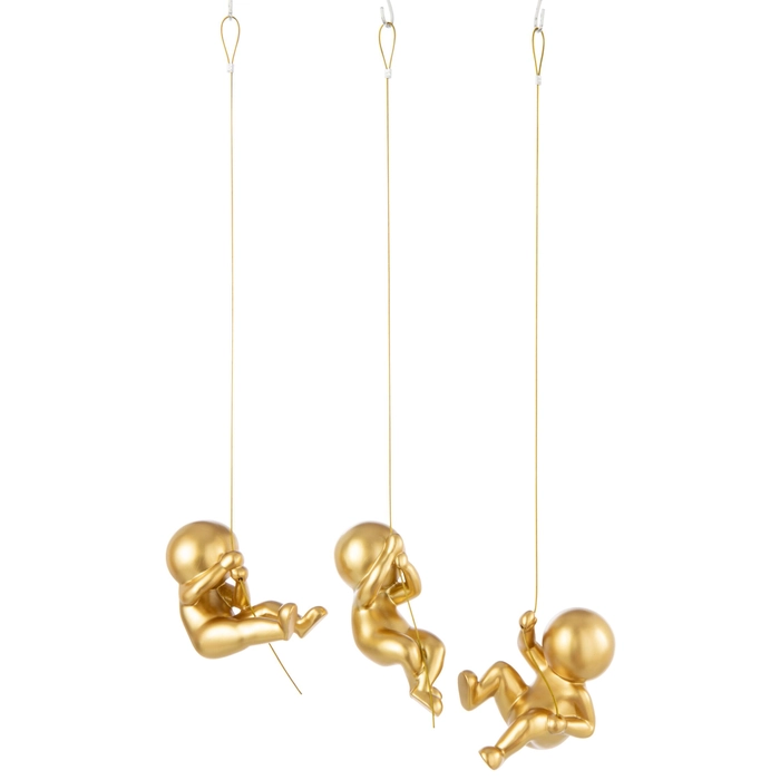 Escultura de parede figura marcel 18x15x8cm