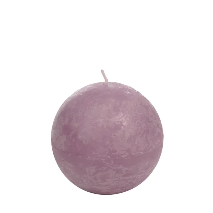 Vela redonda lavanda - 40h 9x9x9cm