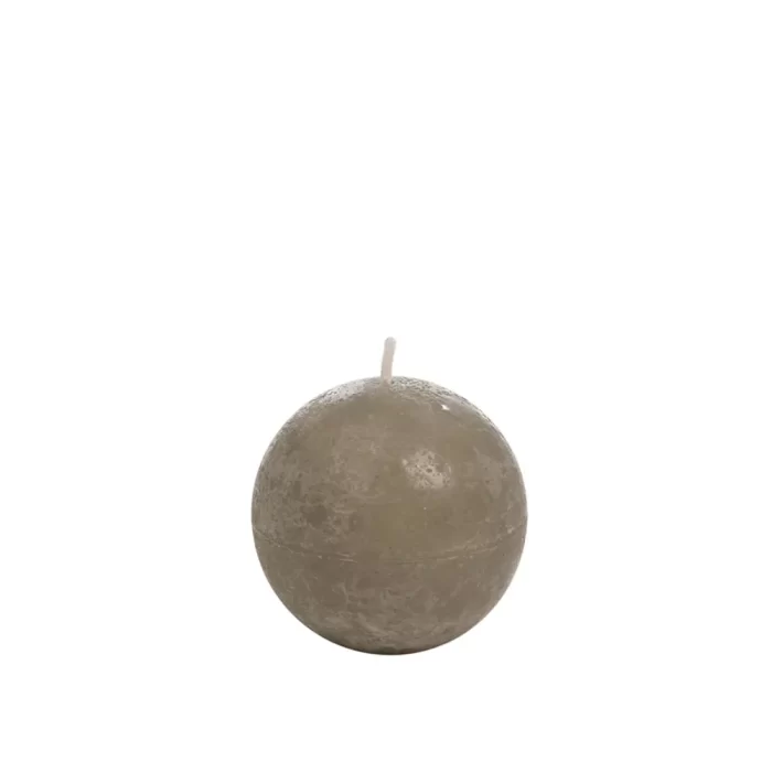 Vela redonda verde musgo - 16h 7x7x7cm