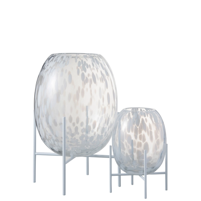 Alternative view of Vaso dot com suporte em metal 37x20x20cm