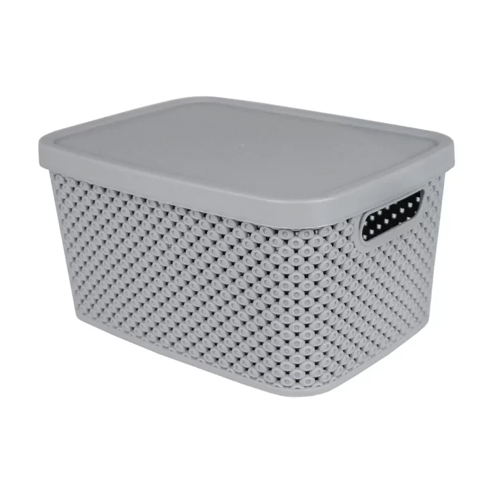 Cesto organizador cinza p 13x24x18cm