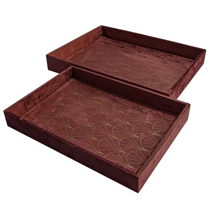 Jogo 2 bandejas vinho 5x41x32cm