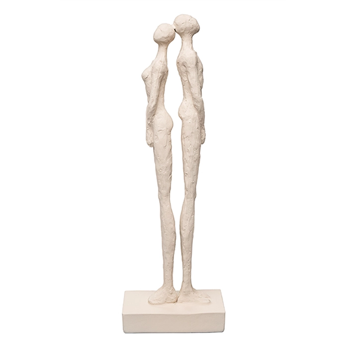 Escultura casal creme 45x15x9cm