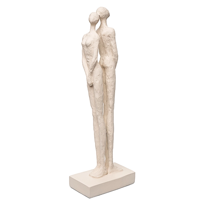 Alternative view of Escultura casal creme 45x15x9cm