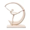 Escultura mulher dance moon creme 34x26x7cm
