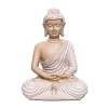 Escultura buda creme 18x13x9cm