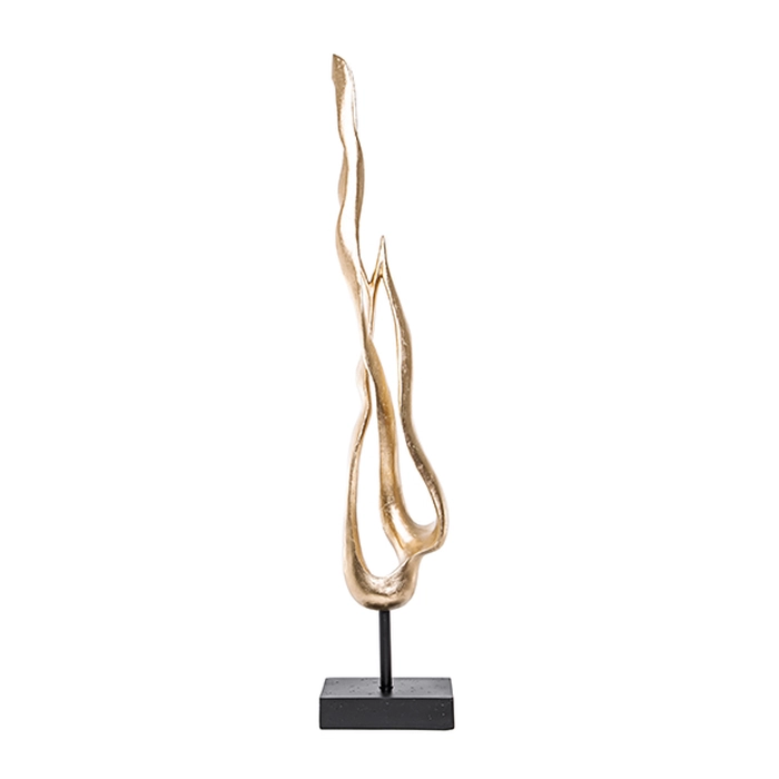 Escultura abstrata entrelacada 82x16x10cm