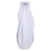 Vaso sinuoso branco areia 41x16x15cm