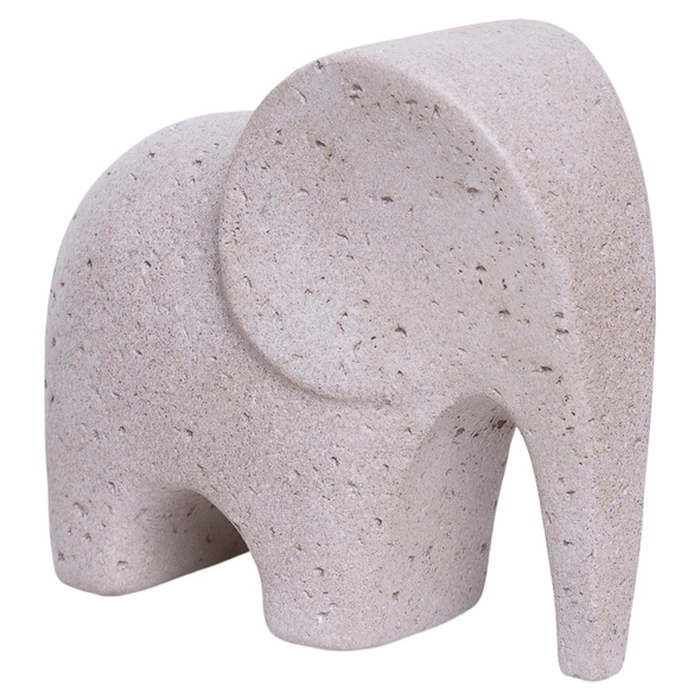Escultura elefante marrom 13x15x7cm