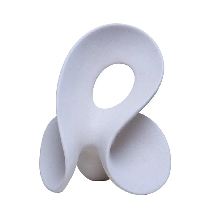 Escultura abstrata onda 26x21x18cm