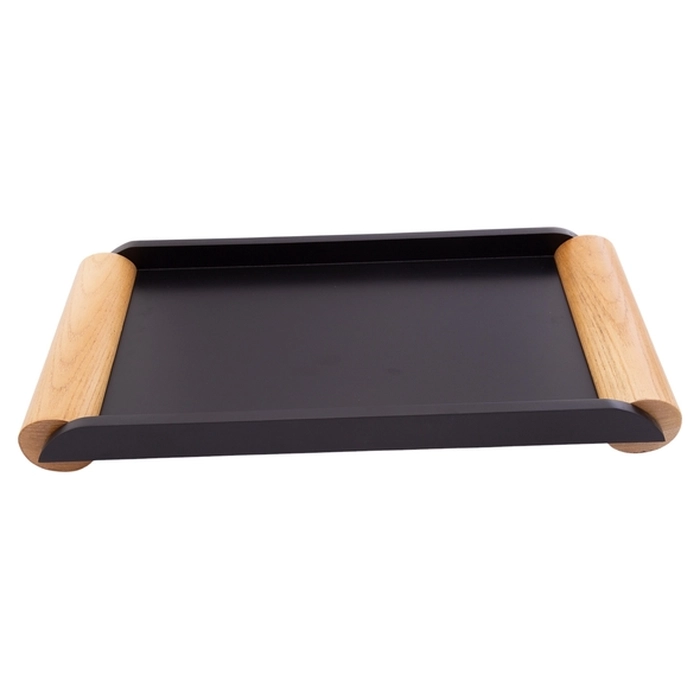 Bandeja de madeira preta 5x41x20cm