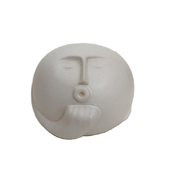 Escultura max sopro branco 15x20x19cm