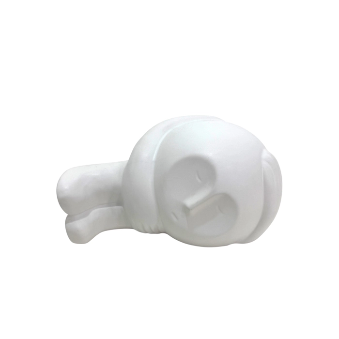 Escultura max deitado branco 12x22x14cm
