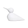 Escultura passaro branco 16x25x9cm